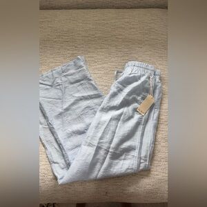 Size small, light blue beach linen pants